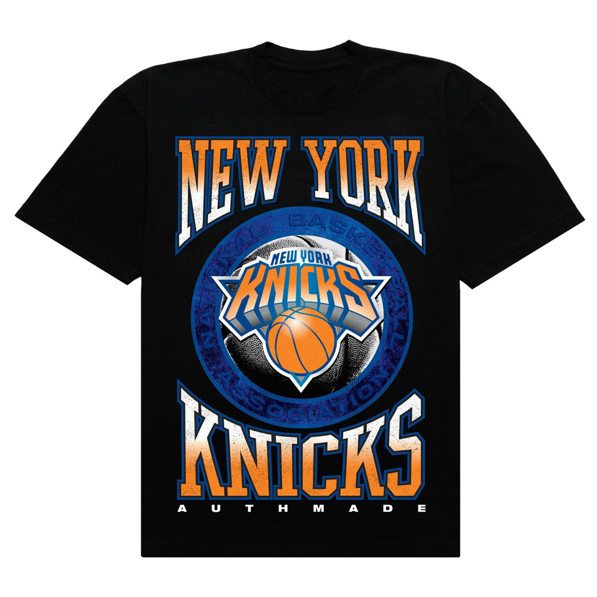 NBA New York Knicks Authmade Vintage Metal Premium Heavyweight T-Shirt