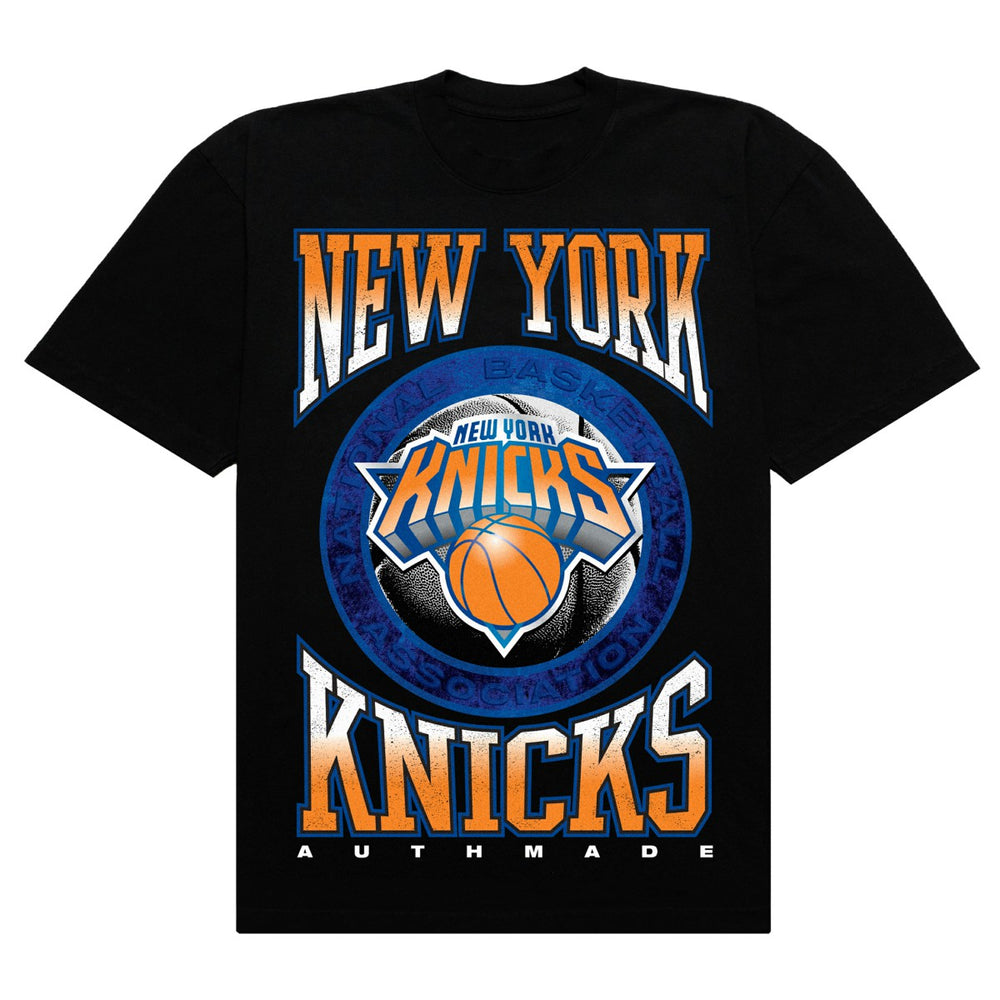 NBA New York Knicks Authmade Vintage Metal Premium Heavyweight T-Shirt