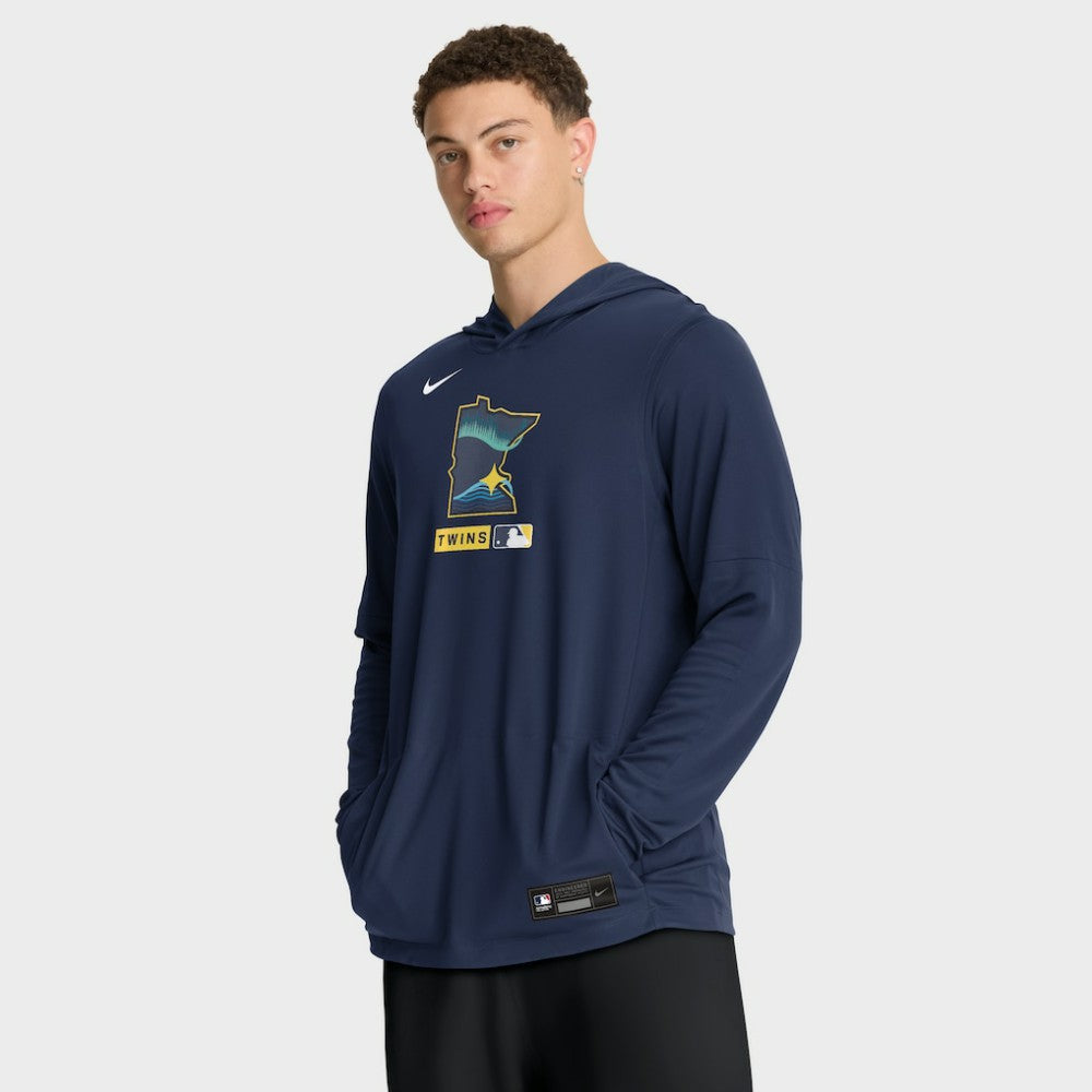 MLB Minnesota Twins Nike City Connect Dri-FIT Long Sleeve Hooded T-Shirt