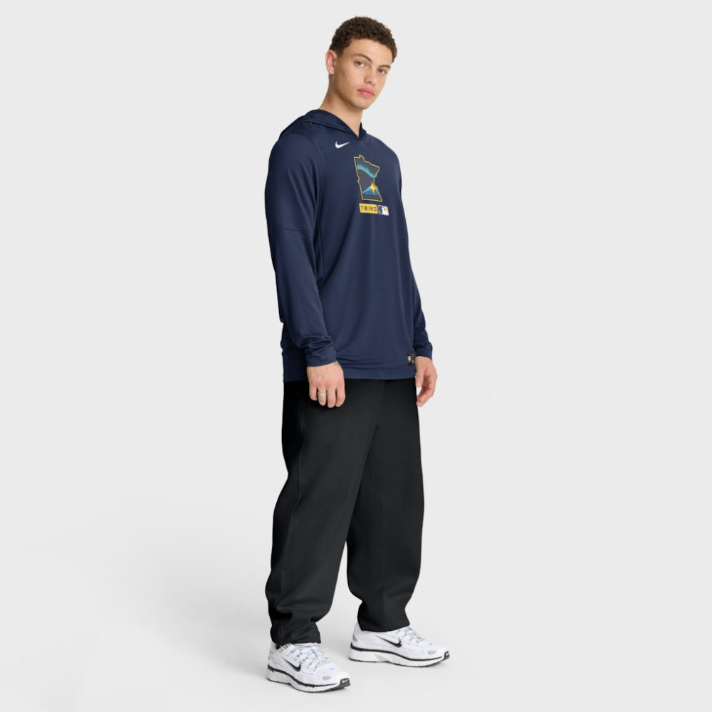 MLB Minnesota Twins Nike City Connect Dri-FIT Long Sleeve Hooded T-Shirt