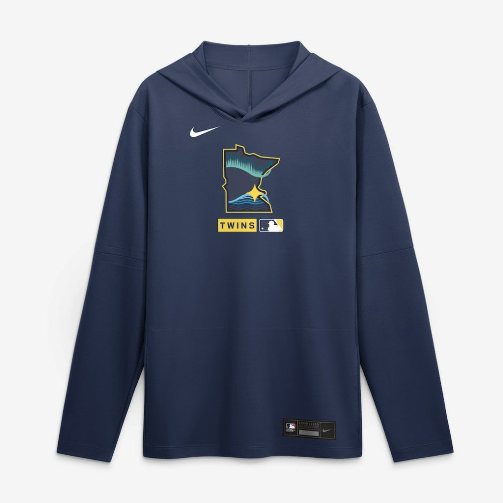 MLB Minnesota Twins Nike City Connect Dri-FIT Long Sleeve Hooded T-Shirt