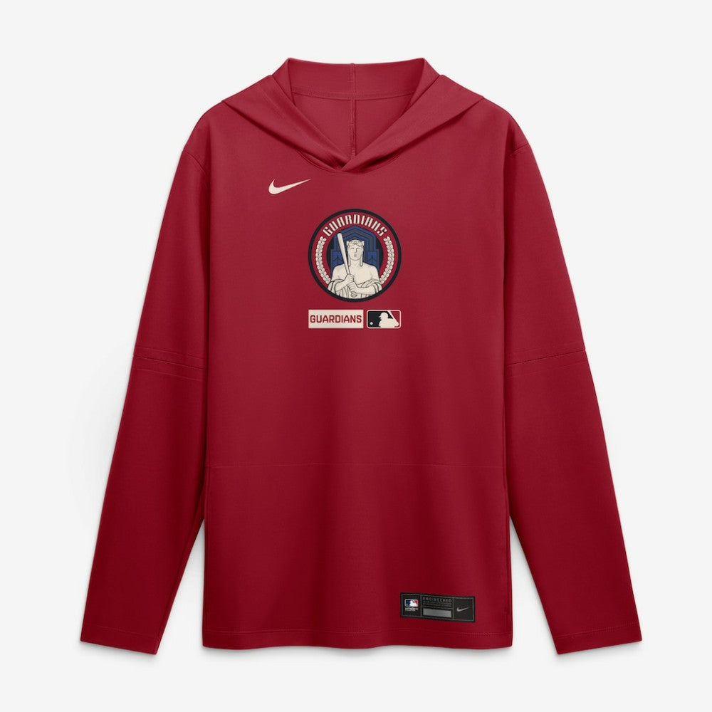 MLB Cleveland Guardians Nike City Connect Dri-FIT Long Sleeve Hooded T-Shirt