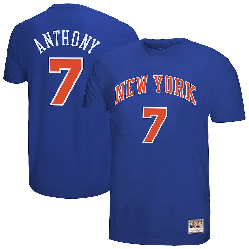 NBA Carmelo Anthony New York Knicks Hardwood Classics Retro Name & Number T-Shirt