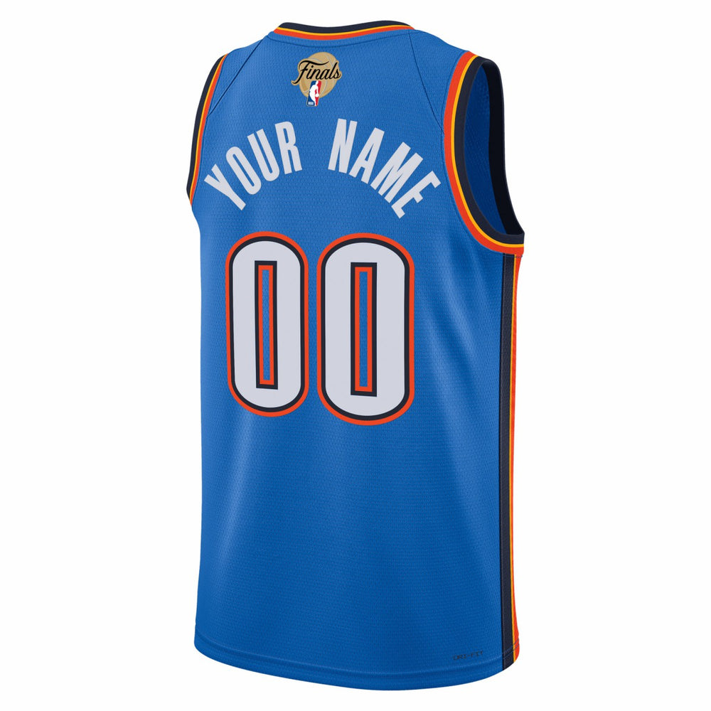 NBA Oklahoma City Thunder Unisex 2025 NBA Finals Patch Custom Swingman Jersey
