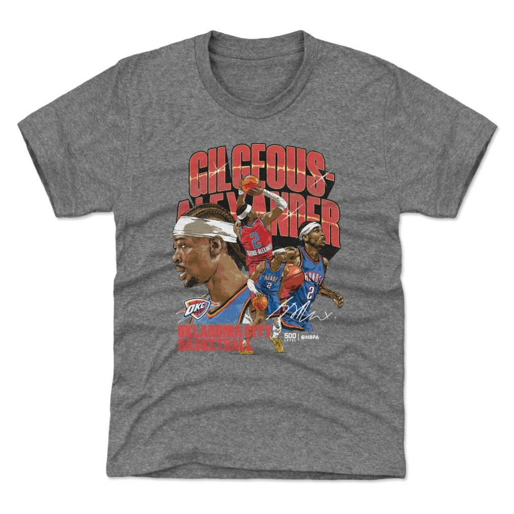 NBA Shai Gilgeous-Alexander Oklahoma City Thunder 500 Level Youth Collage T-Shirt