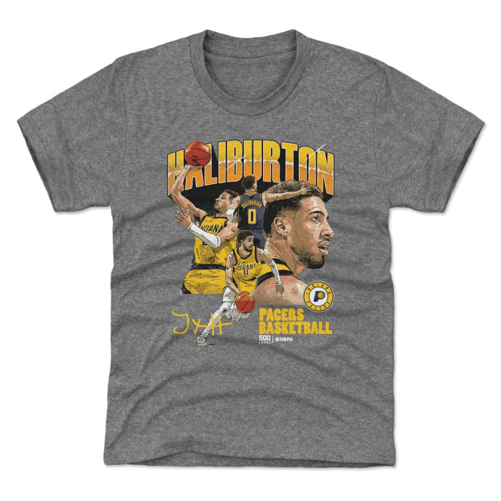 NBA Tyrese Haliburton Indiana Pacers 500 Level Youth Collage T-Shirt