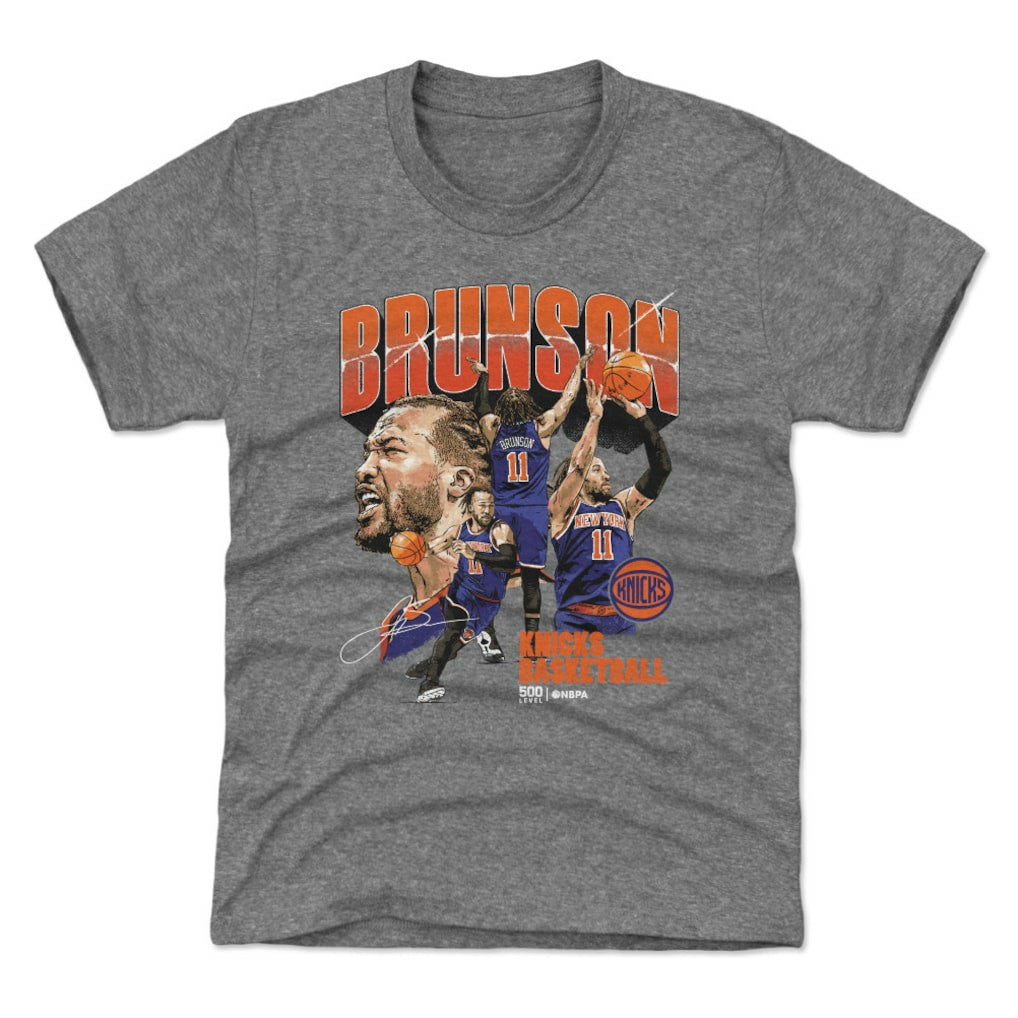 NBA Jalen Brunson New York Knicks 500 Level Youth Collage T-Shirt