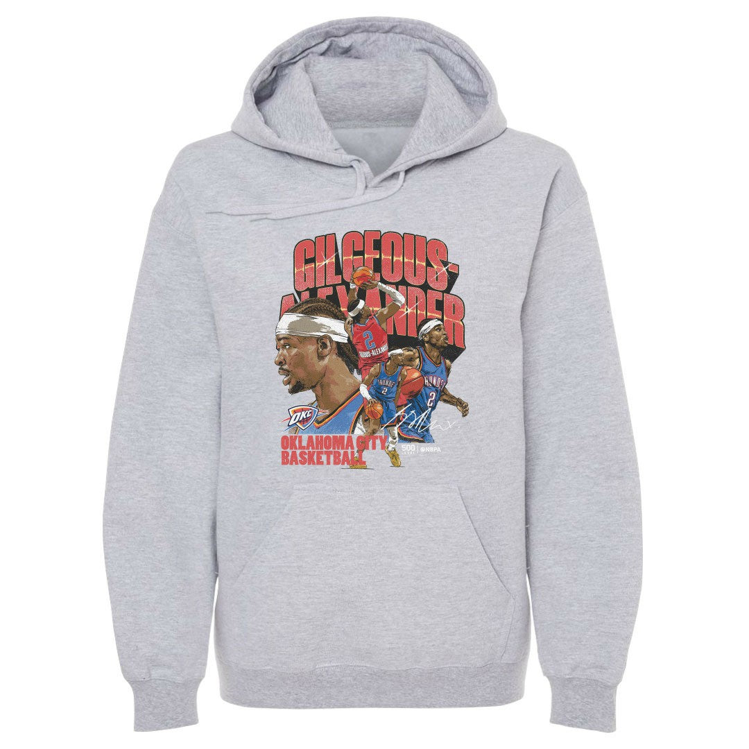 NBA Shai Gilgeous-Alexander Oklahoma City Thunder 500 Level Collage Pullover Hoodie