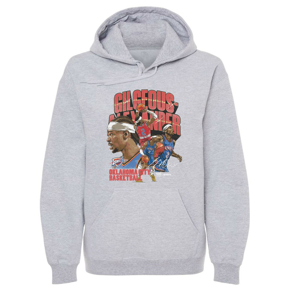NBA Shai Gilgeous-Alexander Oklahoma City Thunder 500 Level Collage Pullover Hoodie