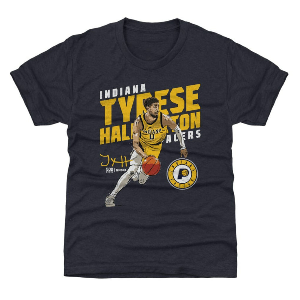 NBA Tyrese Haliburton Indiana Pacers 500 Level Youth Slant T-Shirt