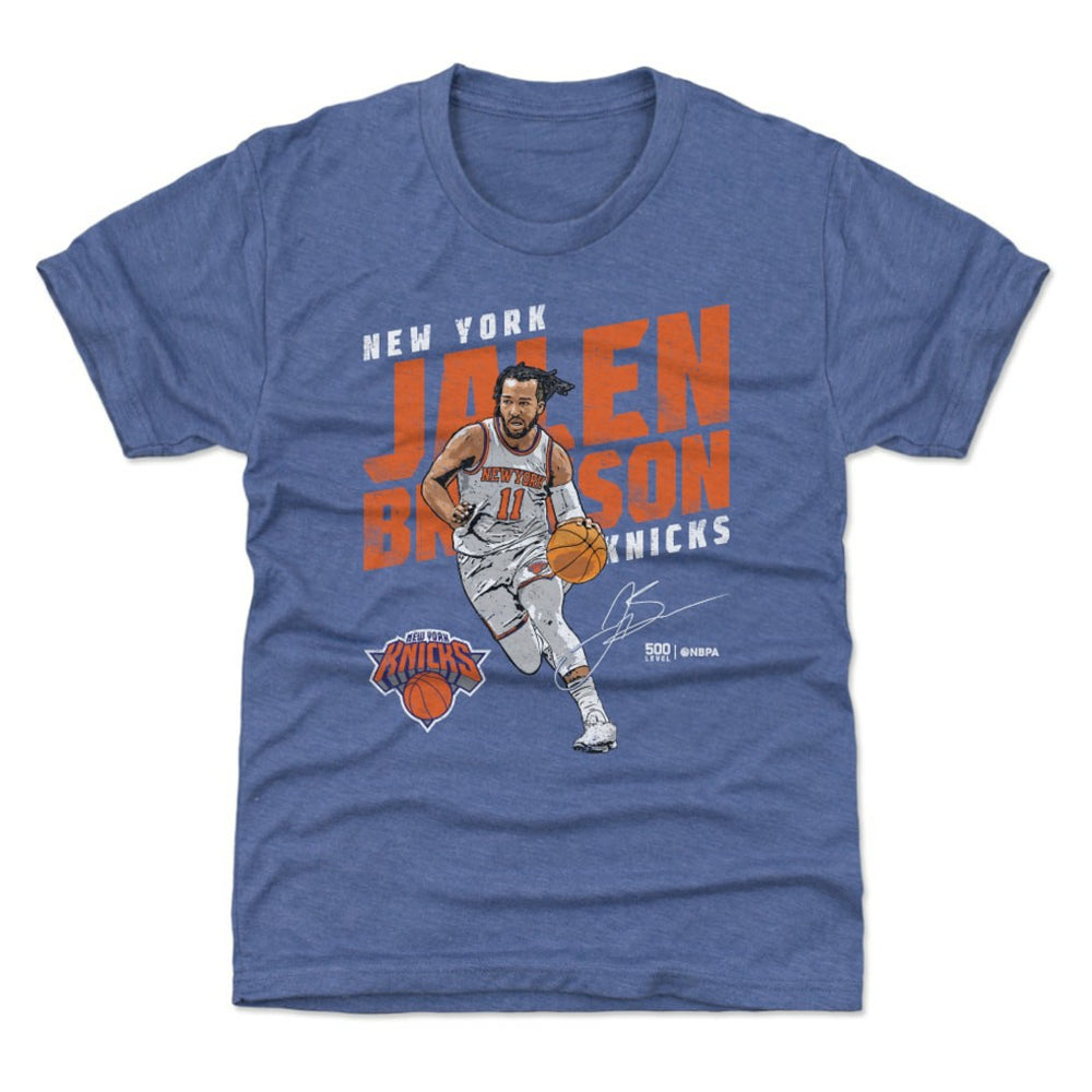 NBA Jalen Brunson New York Knicks 500 Level Youth Slant T-Shirt