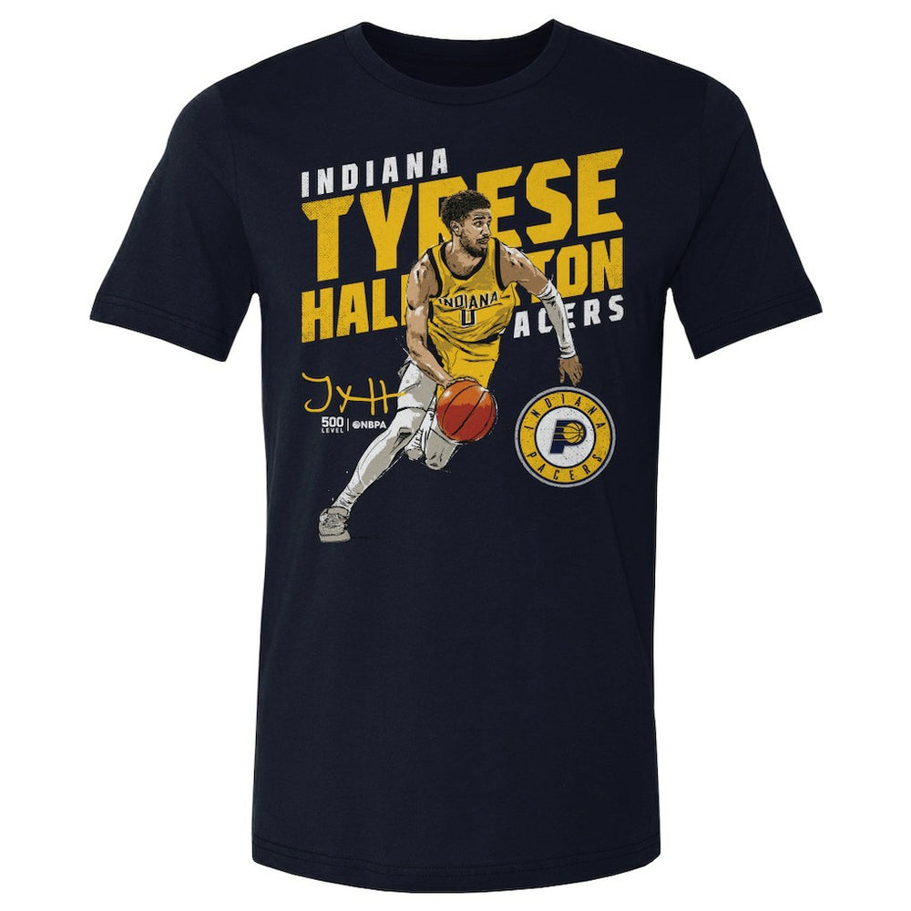 NBA Tyrese Haliburton Indiana Pacers 500 Level Slant T-Shirt
