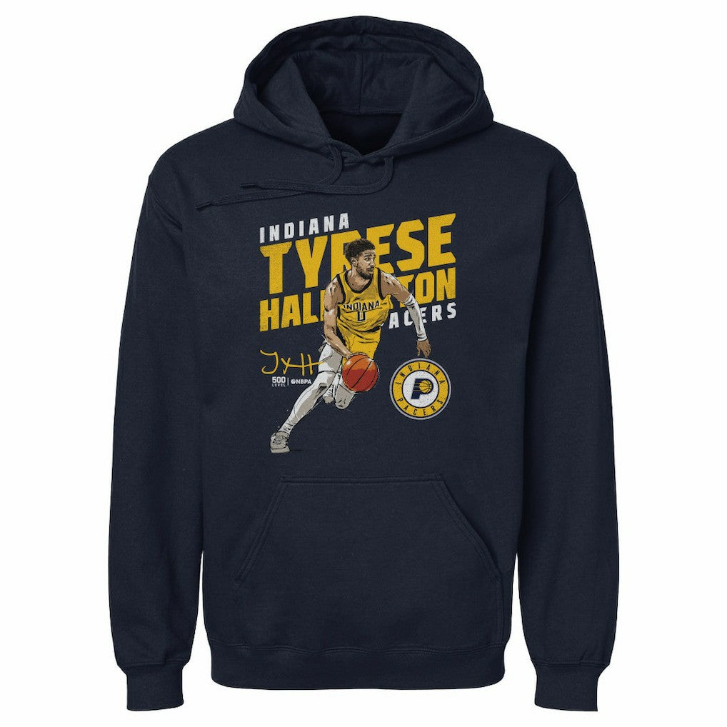 NBA Tyrese Haliburton Indiana Pacers 500 Level Slant Pullover Hoodie