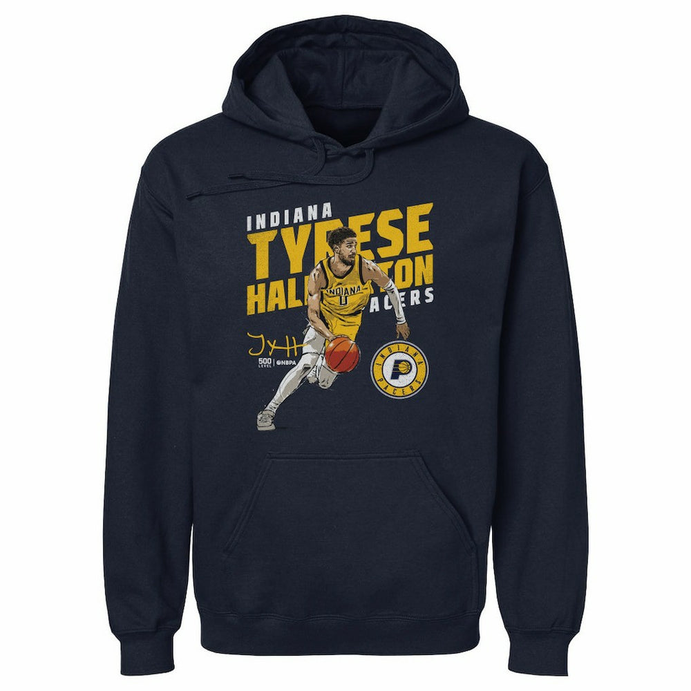 NBA Tyrese Haliburton Indiana Pacers 500 Level Slant Pullover Hoodie