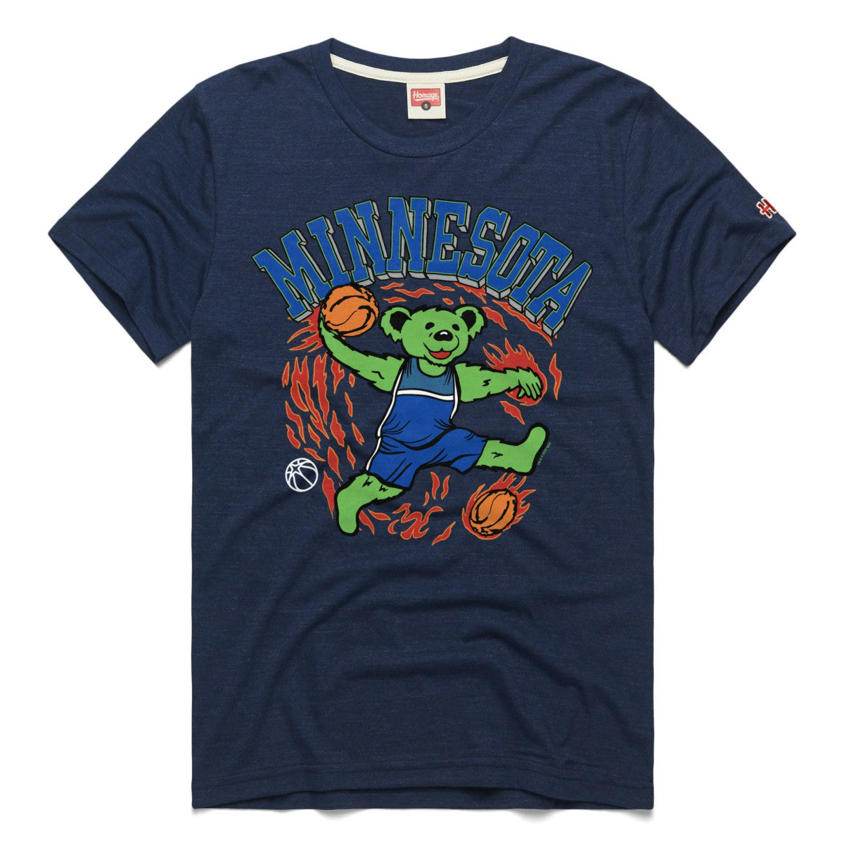 NBA Minnesota Timberwolves Homage Unisex Grateful Dead Tri-Blend T-Shirt