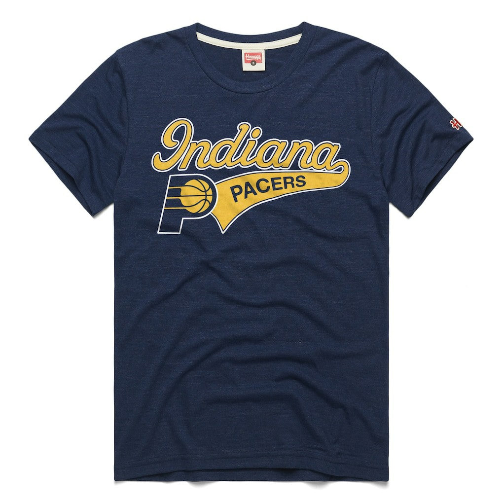 NBA Indiana Pacers Homage Unisex Script Tri-Blend T-Shirt