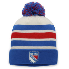 NHL Cream/Blue New York Rangers Fanatics 2026 NHL Winter Classic Cuffed Pom Knit Hat