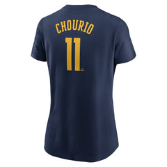 MLB Jackson Chourio Milwaukee Brewers Nike Women's Cooperstown Collection Fuse Name & Number T-Shirt