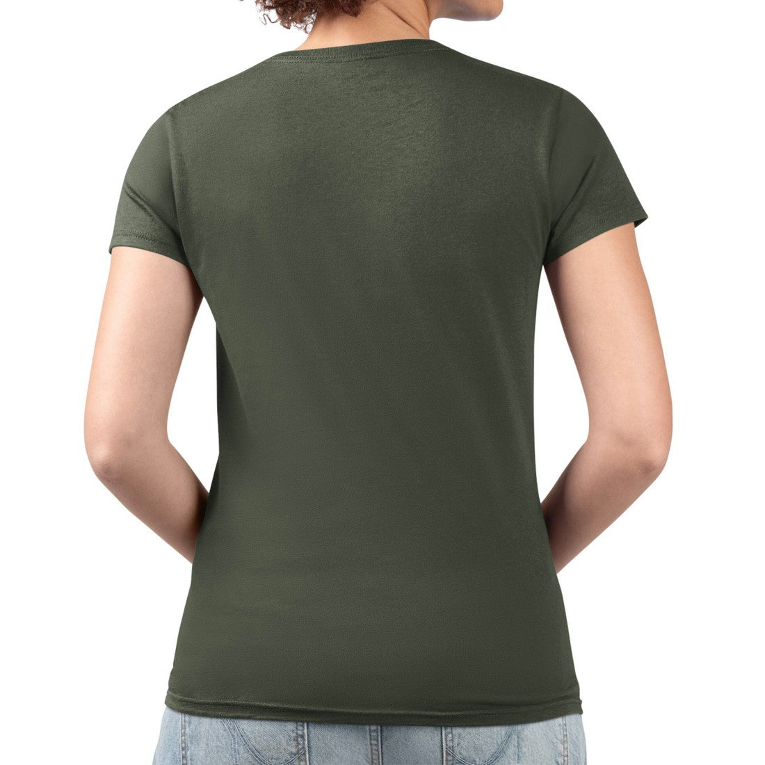 G-III 4Her by Carl Banks Women's Super-Slim Fit Lightweight Pinstripe Circle V-Neck T-Shirt - Green Bay Packers