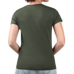 G-III 4Her by Carl Banks Women's Super-Slim Fit Lightweight Pinstripe Circle V-Neck T-Shirt - Green Bay Packers