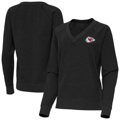 Antigua Women's Varsity Tri-Blend V-Neck Long Sleeve T-Shirt - Kansas City Chiefs