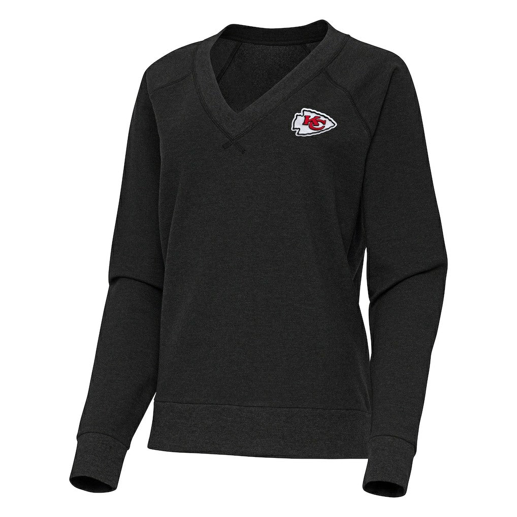 Antigua Women's Varsity Tri-Blend V-Neck Long Sleeve T-Shirt - Kansas City Chiefs