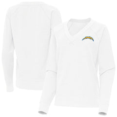 Antigua Women's Varsity Tri-Blend V-Neck Long Sleeve T-Shirt - Los Angeles Chargers