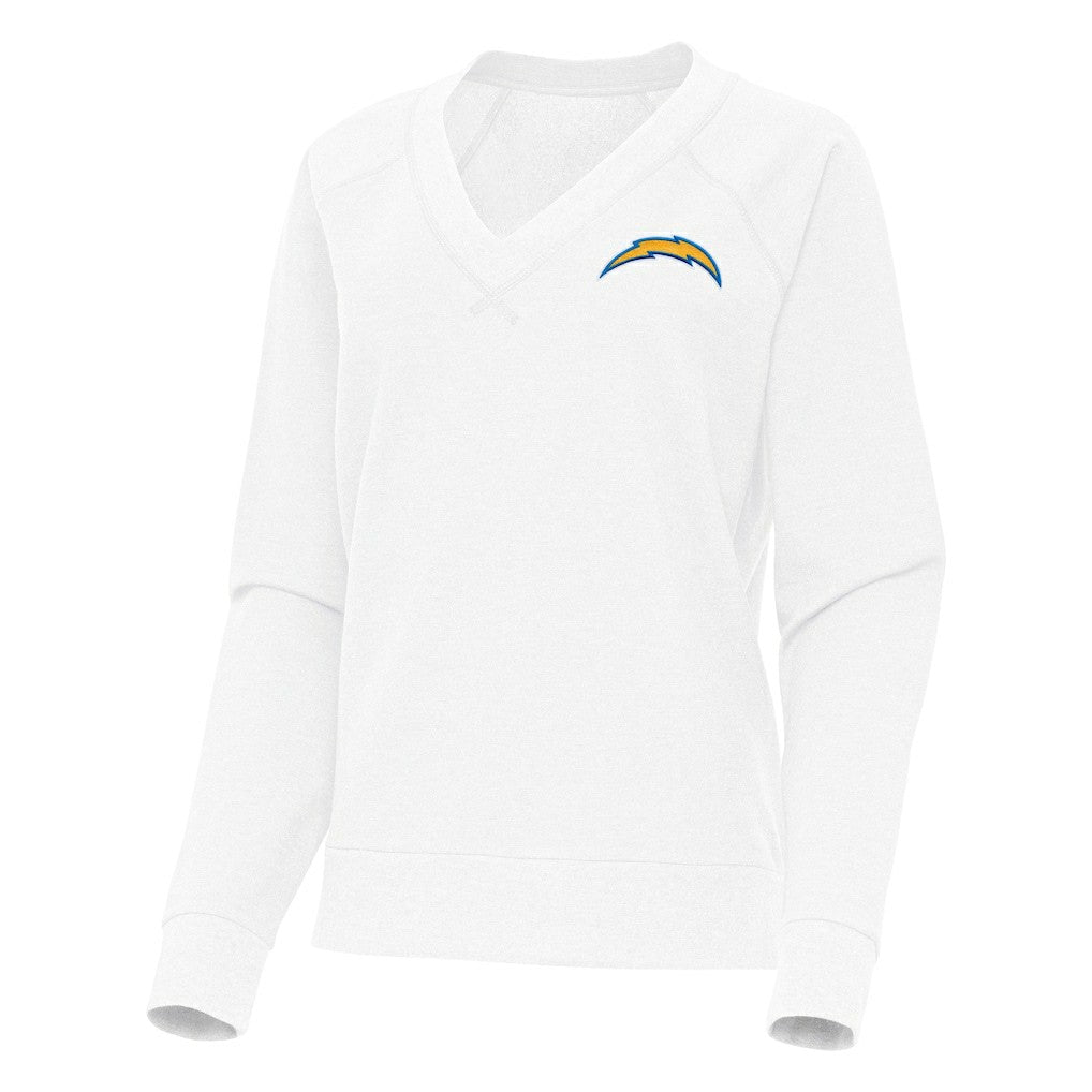 Antigua Women's Varsity Tri-Blend V-Neck Long Sleeve T-Shirt - Los Angeles Chargers