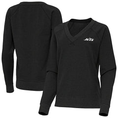 Antigua Women's Varsity Tri-Blend V-Neck Long Sleeve T-Shirt - New York Jets