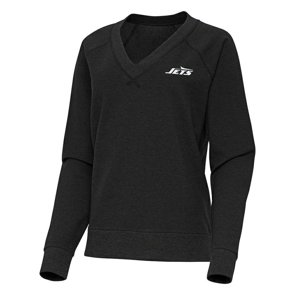 Antigua Women's Varsity Tri-Blend V-Neck Long Sleeve T-Shirt - New York Jets