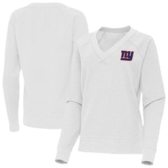 Antigua Women's Varsity Tri-Blend V-Neck Long Sleeve T-Shirt - New York Giants