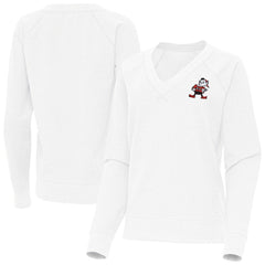 Antigua Women's Varsity Tri-Blend V-Neck Long Sleeve T-Shirt - Cleveland Browns