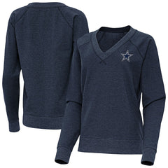 Antigua Women's Varsity Tri-Blend V-Neck Long Sleeve T-Shirt - Dallas Cowboys