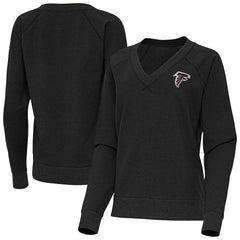 Antigua Women's Varsity Tri-Blend V-Neck Long Sleeve T-Shirt - Atlanta Falcons