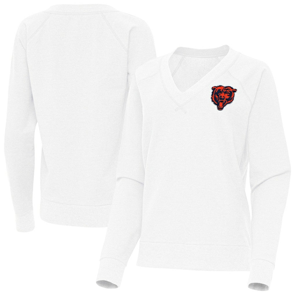 Antigua Women's Varsity Tri-Blend V-Neck Long Sleeve T-Shirt - Chicago Bears