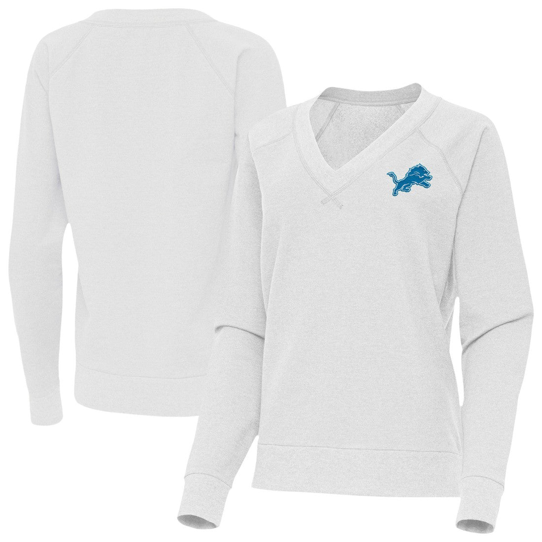 Antigua Women's Varsity Tri-Blend V-Neck Long Sleeve T-Shirt - Detroit Lions