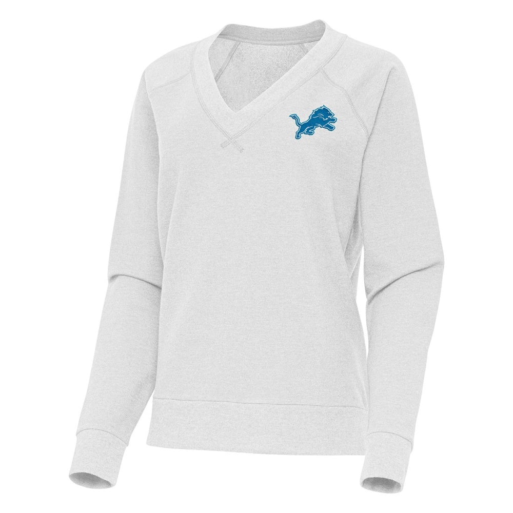 Antigua Women's Varsity Tri-Blend V-Neck Long Sleeve T-Shirt - Detroit Lions