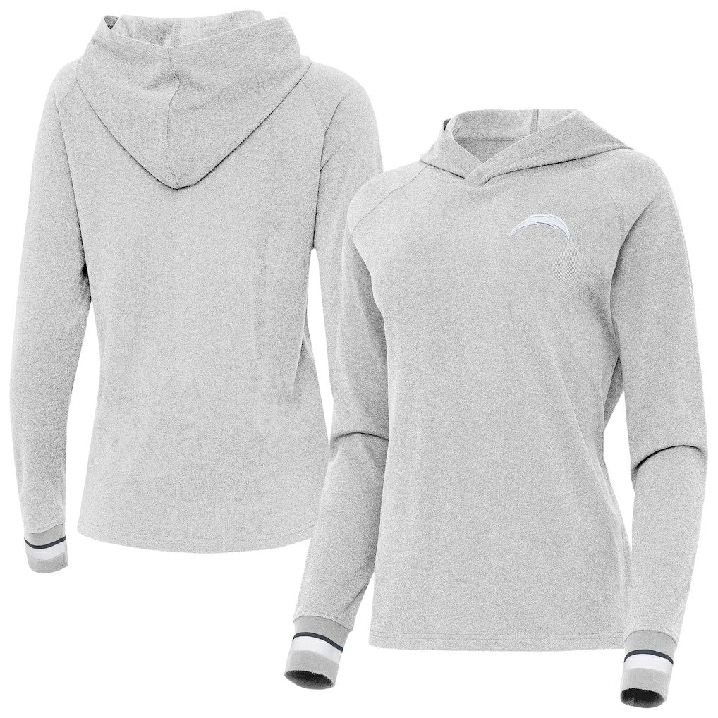 Antigua Women's Trek Raglan Pullover Hoodie - Los Angeles Chargers