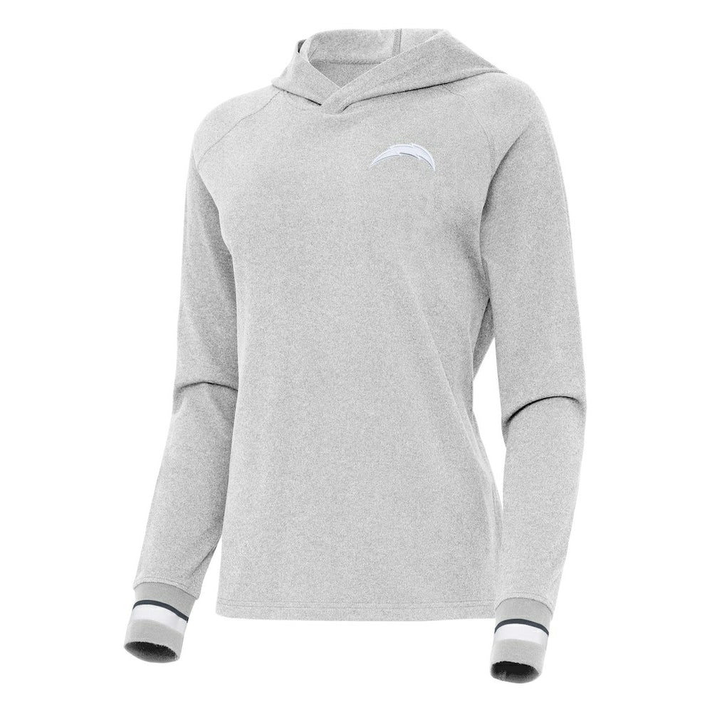 Antigua Women's Trek Raglan Pullover Hoodie - Los Angeles Chargers
