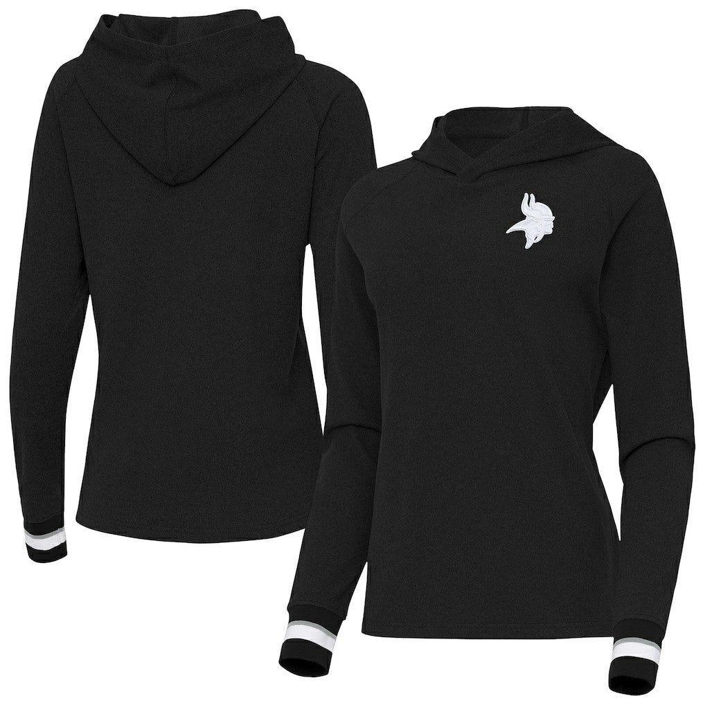 Antigua Women's Trek Raglan Pullover Hoodie - Minnesota Vikings