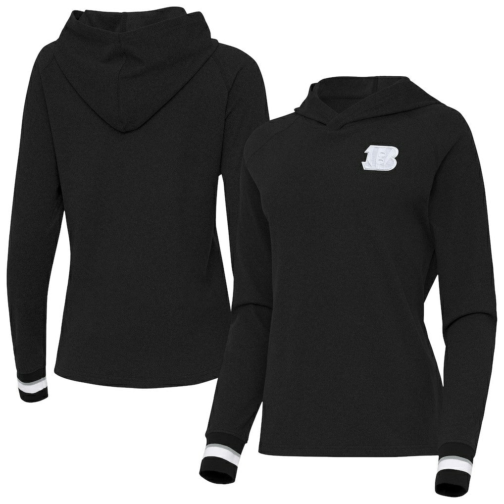 Antigua Women's Trek Raglan Pullover Hoodie - Cincinnati Bengals