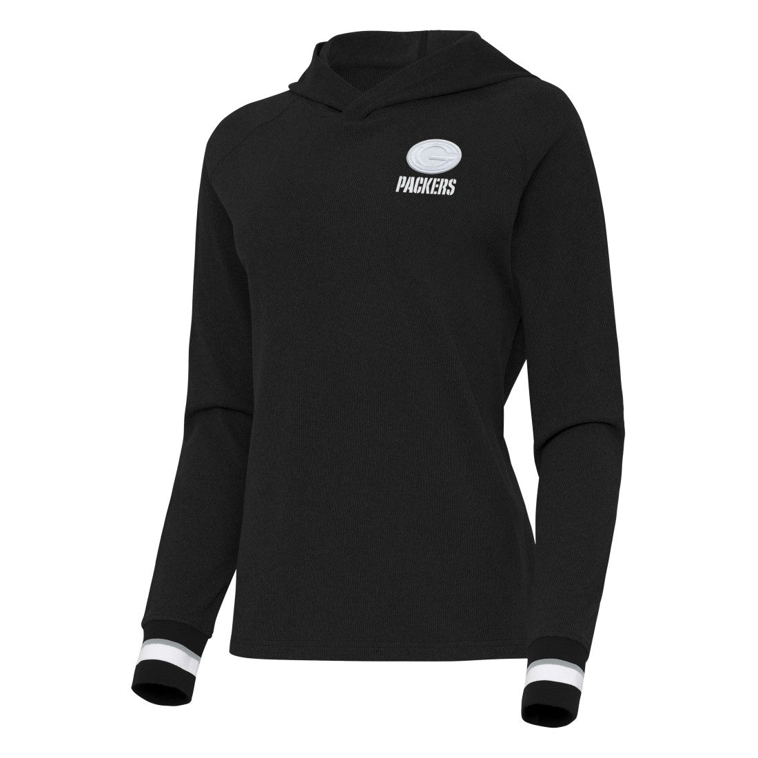 Antigua Women's Trek Raglan Pullover Hoodie - Green Bay Packers