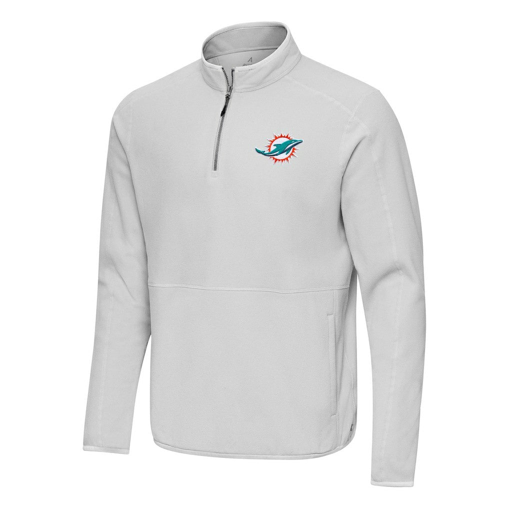Antigua Step Up Quarter-Zip Pullover - Miami Dolphins