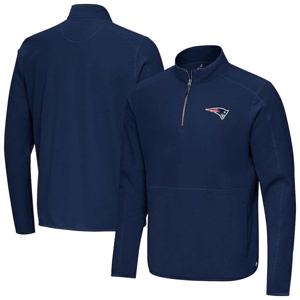 Antigua Step Up Quarter-Zip Pullover - New England Patriots