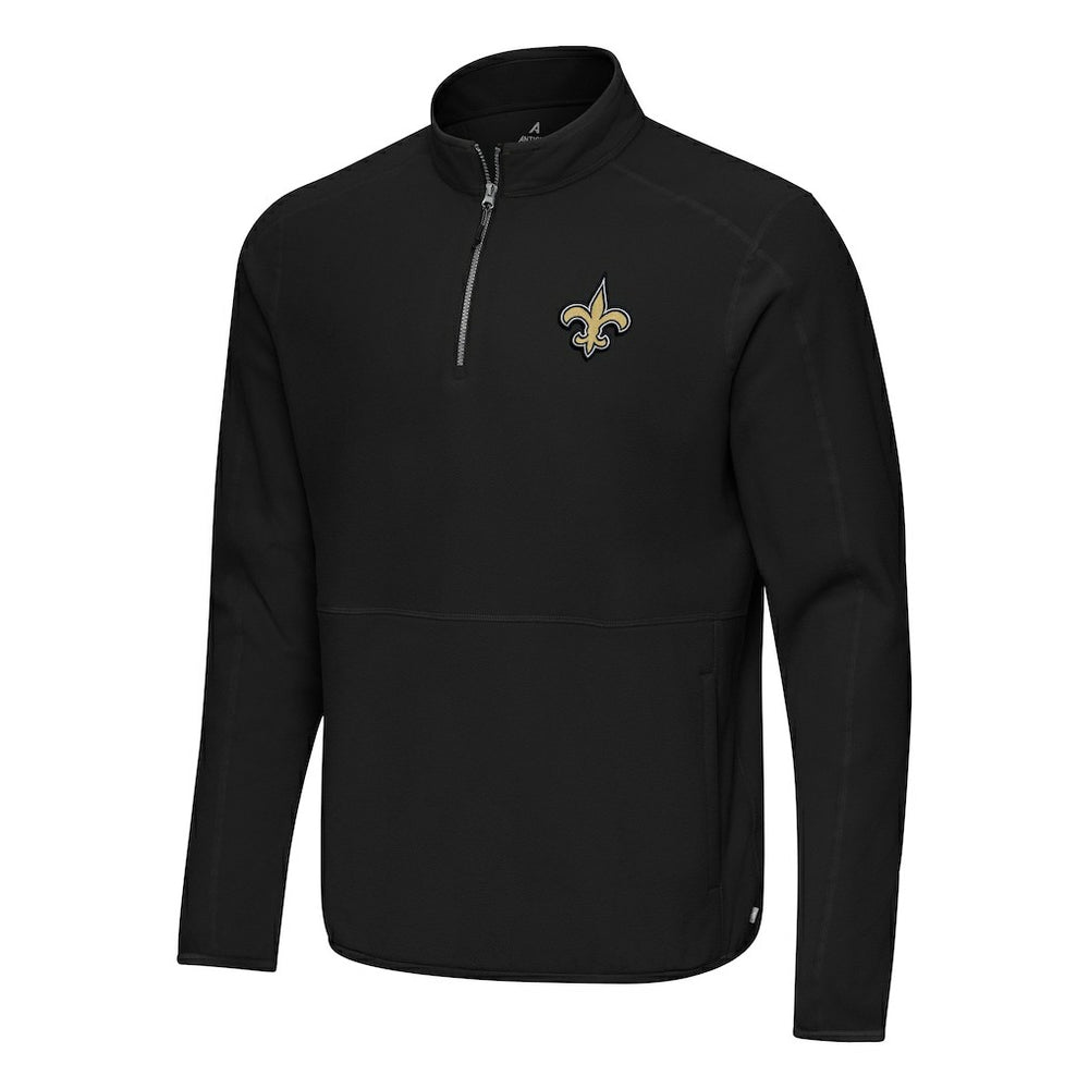 Antigua Step Up Quarter-Zip Pullover - New Orleans Saints