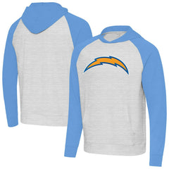 Antigua Urgent Raglan Pullover Hoodie - Los Angeles Chargers