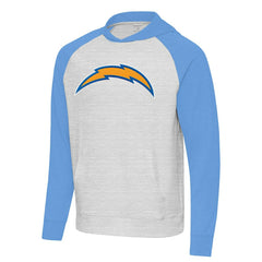 Antigua Urgent Raglan Pullover Hoodie - Los Angeles Chargers