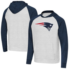 Antigua Urgent Raglan Pullover Hoodie - New England Patriots