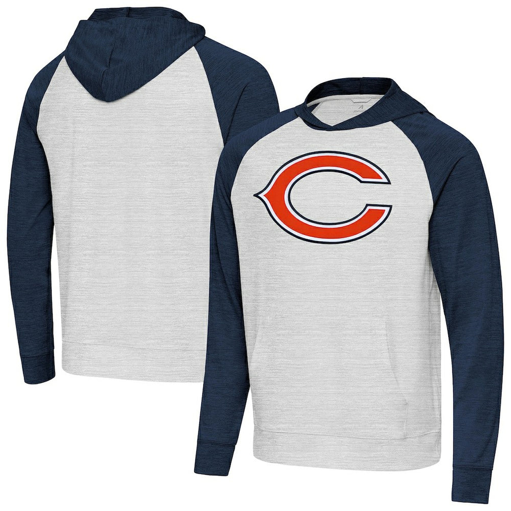 Antigua Urgent Raglan Pullover Hoodie - Chicago Bears