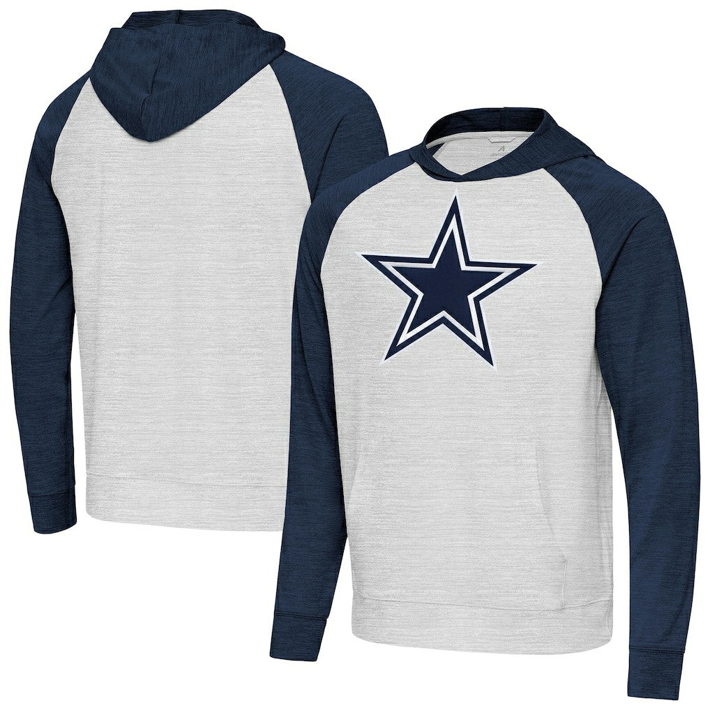 Antigua Urgent Raglan Pullover Hoodie - Dallas Cowboys